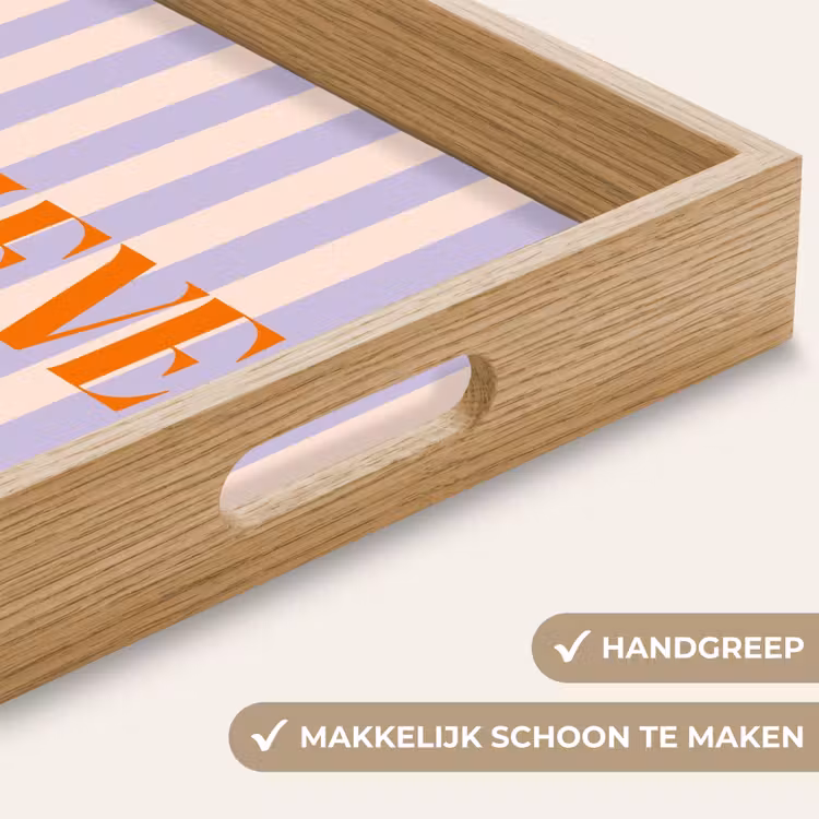 Dienblad - Lila - Oranje - Strepen - Believe — 5