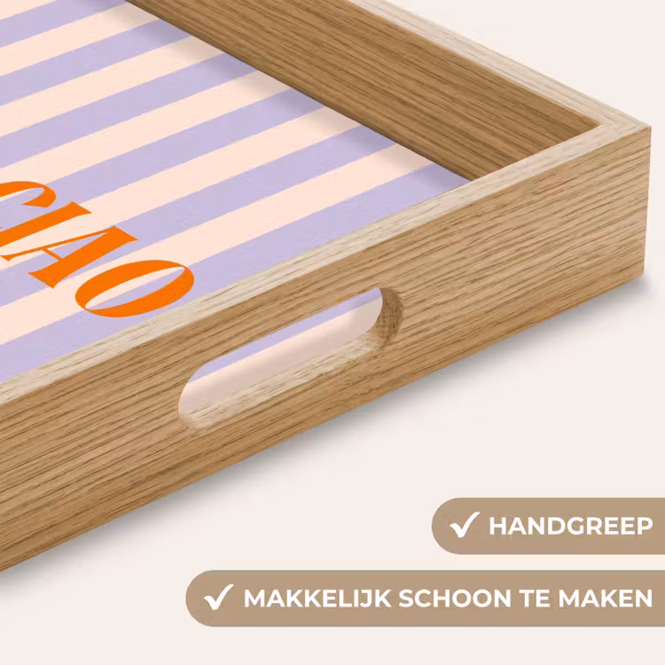 Dienblad - Lila - Oranje - Strepen - Bella Ciao — 5