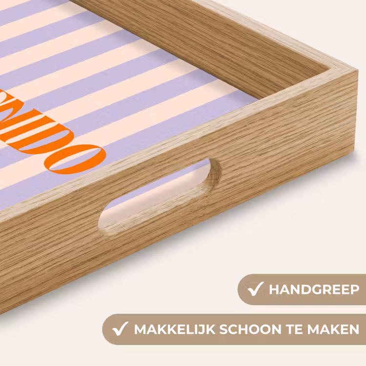 Dienblad - Lila - Oranje - Strepen - Bienvenido — 5