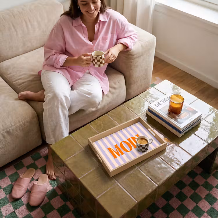 Dienblad - Lila - Oranje - Strepen - Moin — 6