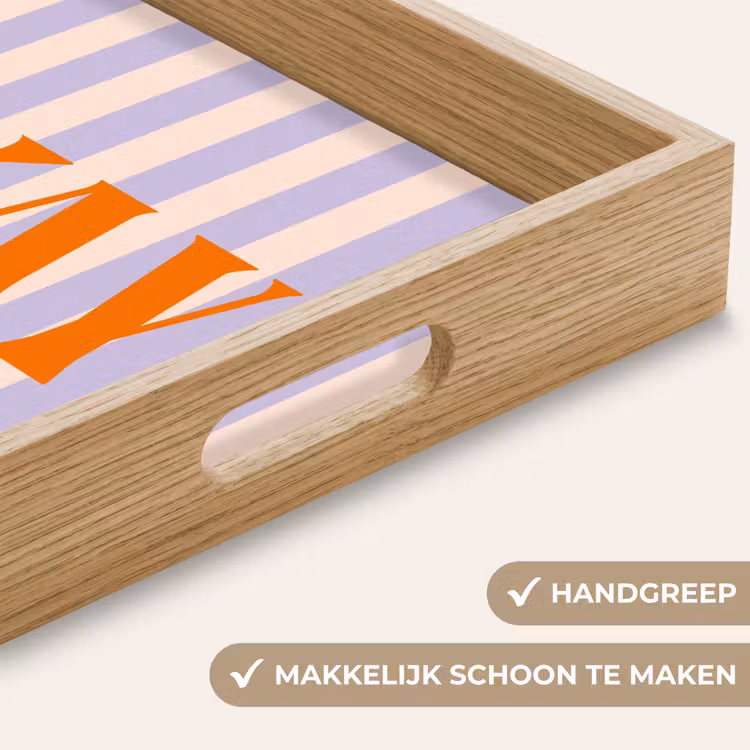Dienblad - Lila - Oranje - Strepen - Okay — 5