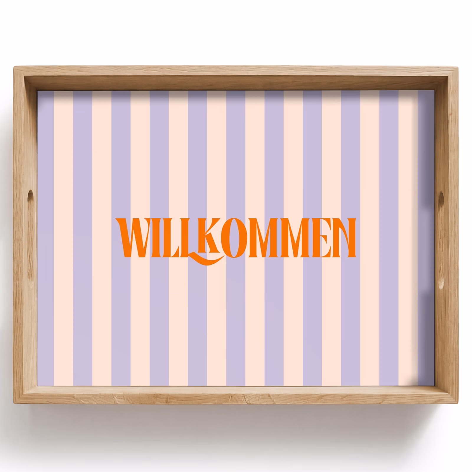 Dienblad - Lila - Oranje - Strepen - Wilkommen — 1