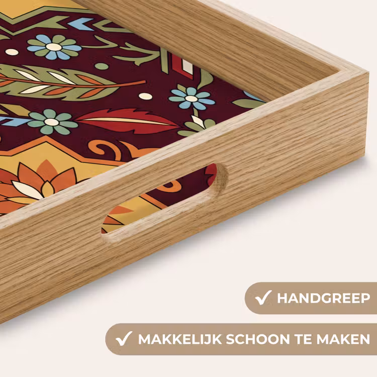 Dienblad - Patroon - Floraal - Geometrisch - Kleurrijk - Decoratie — 5
