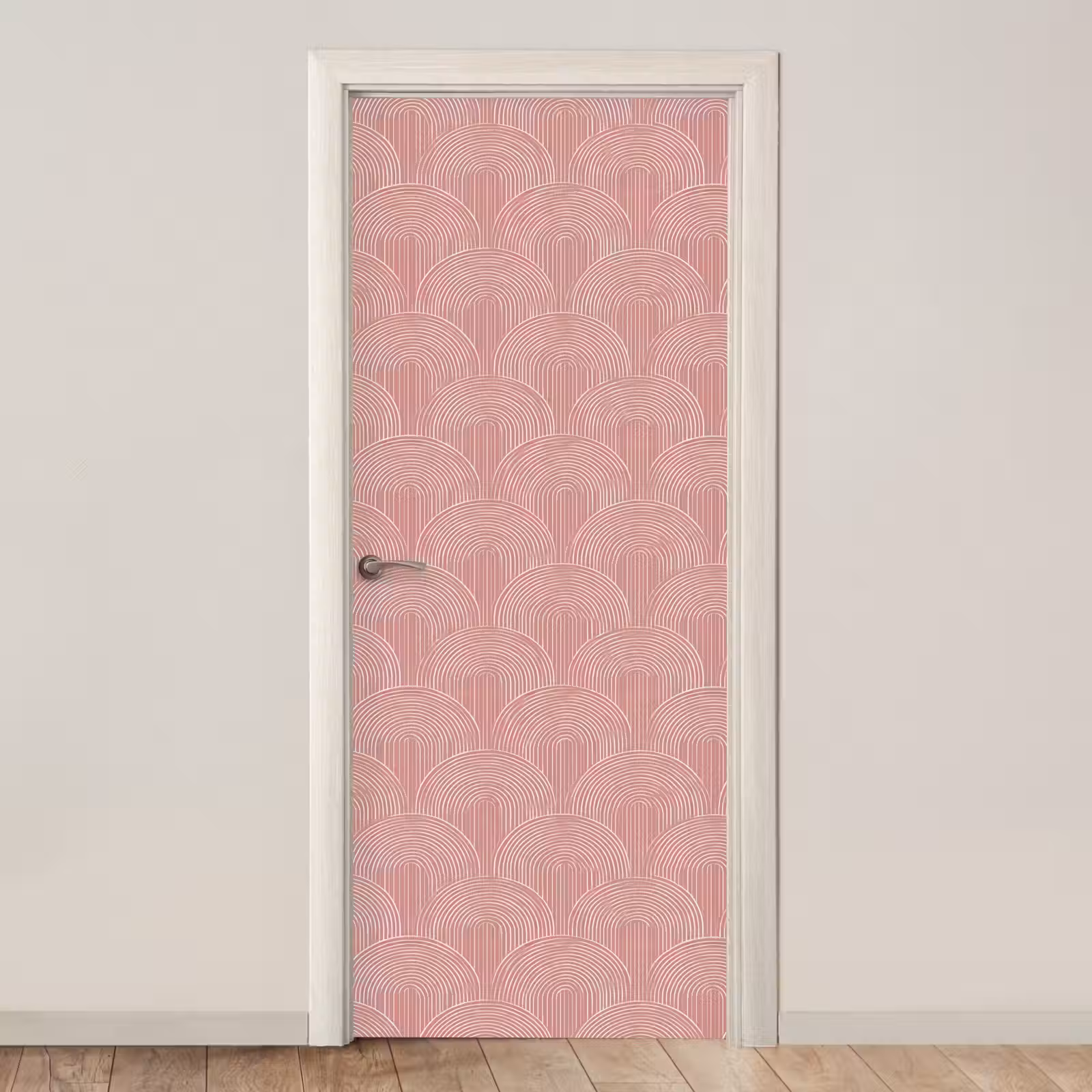 Deursticker - Oudroze - Bogen - Deco - Lijnen — 1