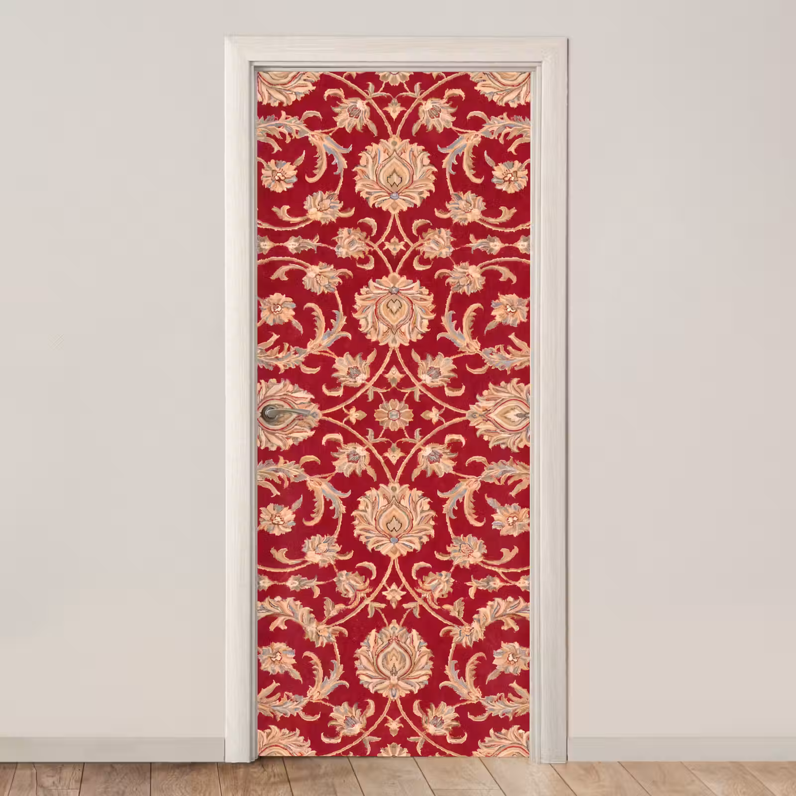 Deursticker - Patroon - Bloem - Klassiek - Oosters - Rood — 1