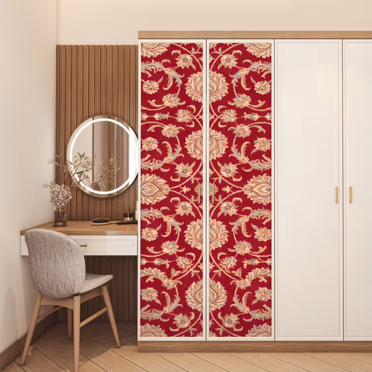 Deursticker - Patroon - Bloem - Klassiek - Oosters - Rood — 5