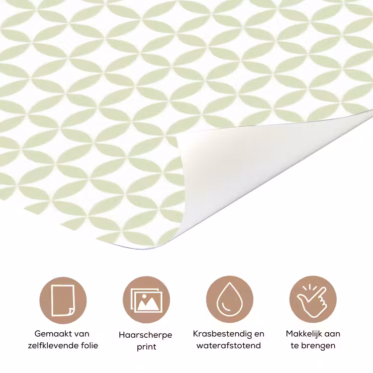 Deursticker - Saliegroen - Geometrisch - Cirkels - Patroon — 3