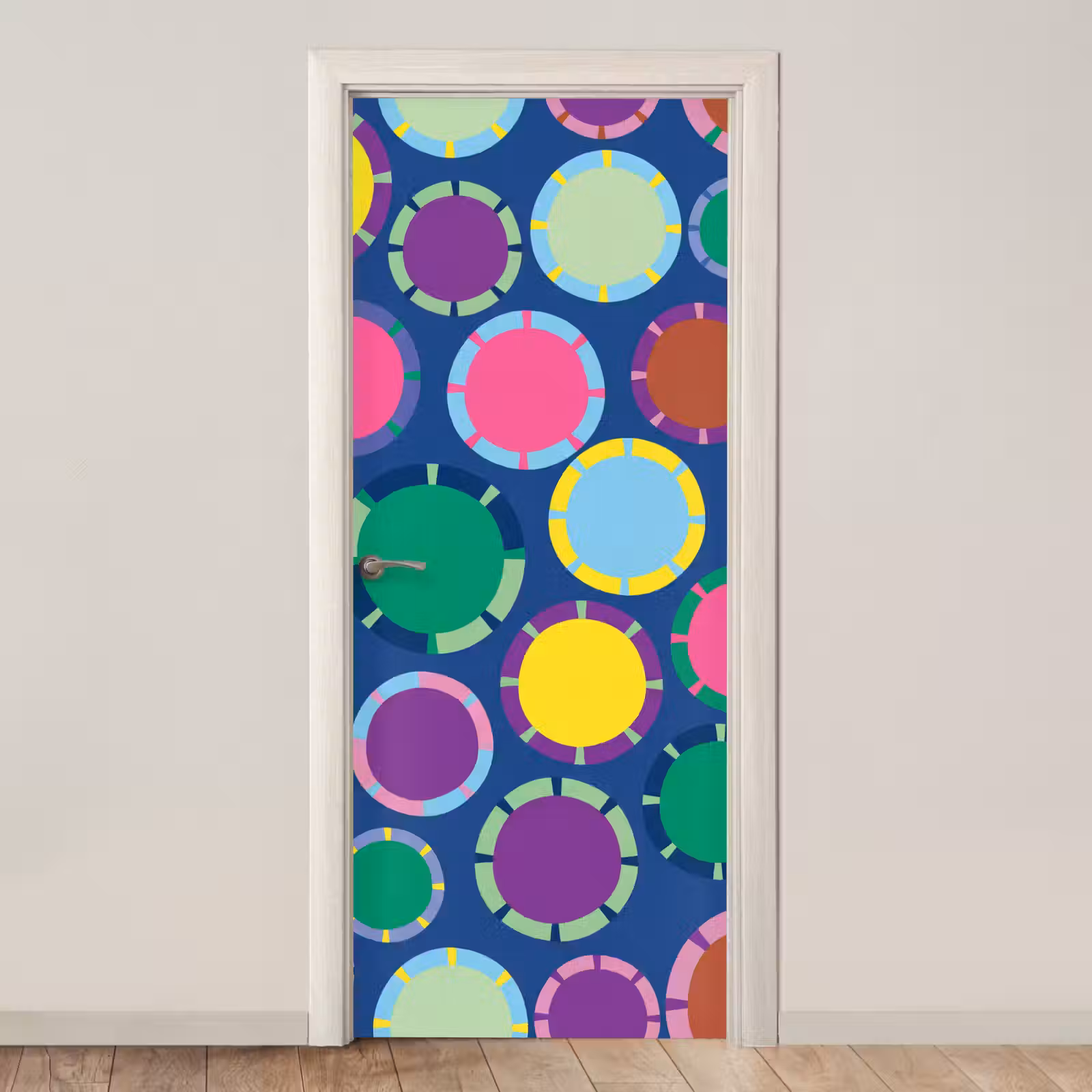 Deursticker - Patroon - Cirkels - Abstract - Kleurrijk — 1