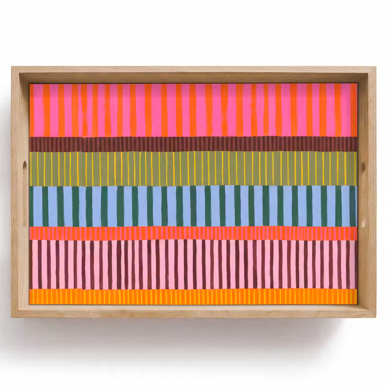 Dienblad - Abstract - Strepen - Modern - Kleurrijk - Kunst — 1