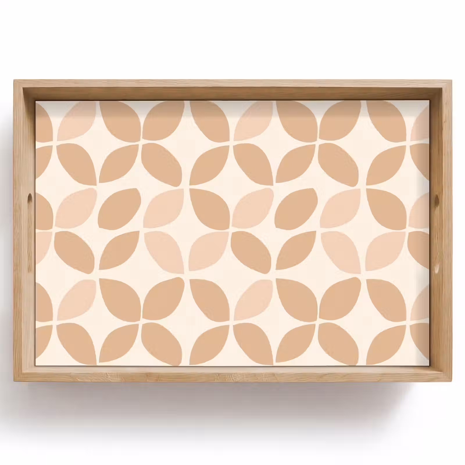 Dienblad - Beige - Bladeren - Minimalistisch - Patroon — 1