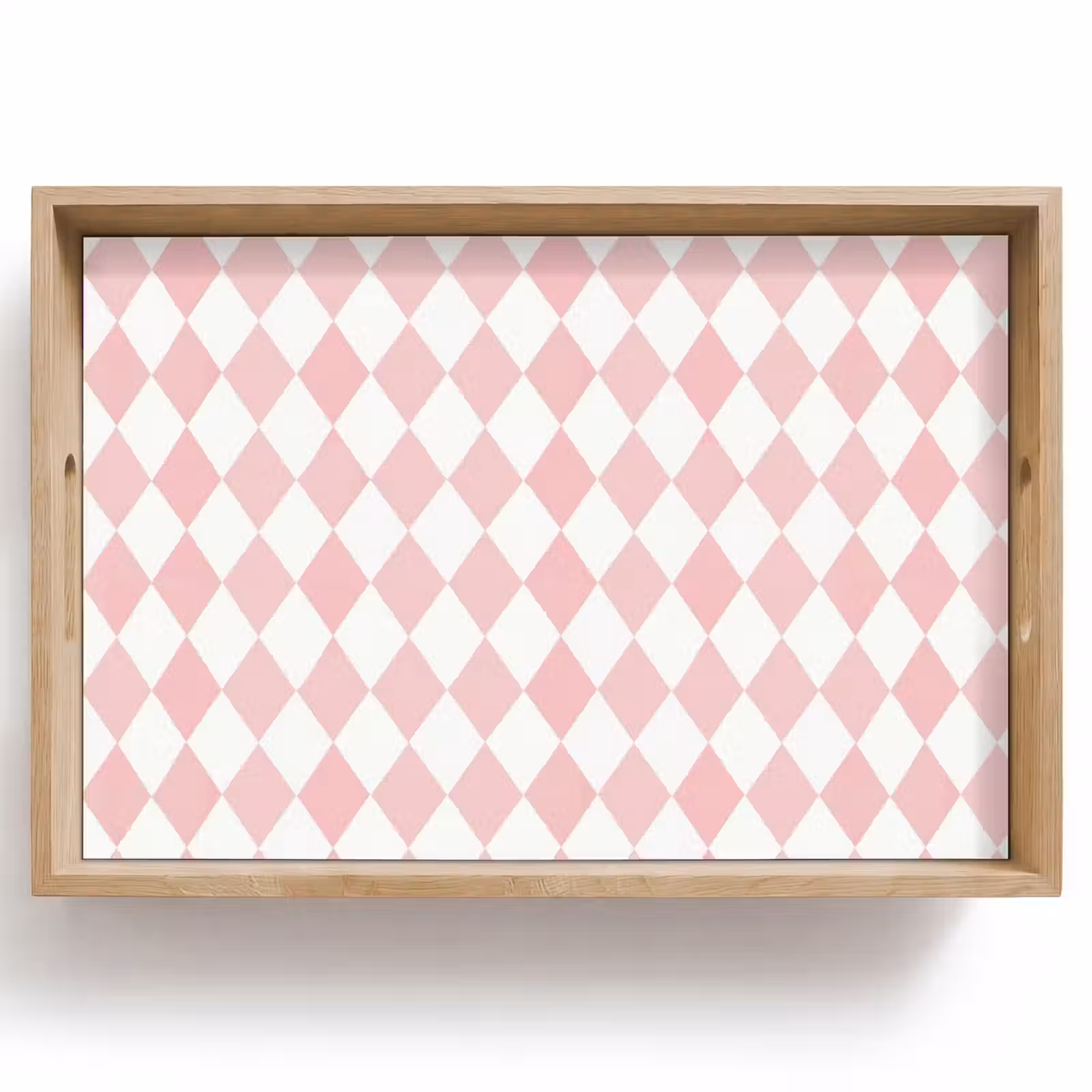 Dienblad - Lichtroze - Ruiten - Geometrisch - Patroon — 1