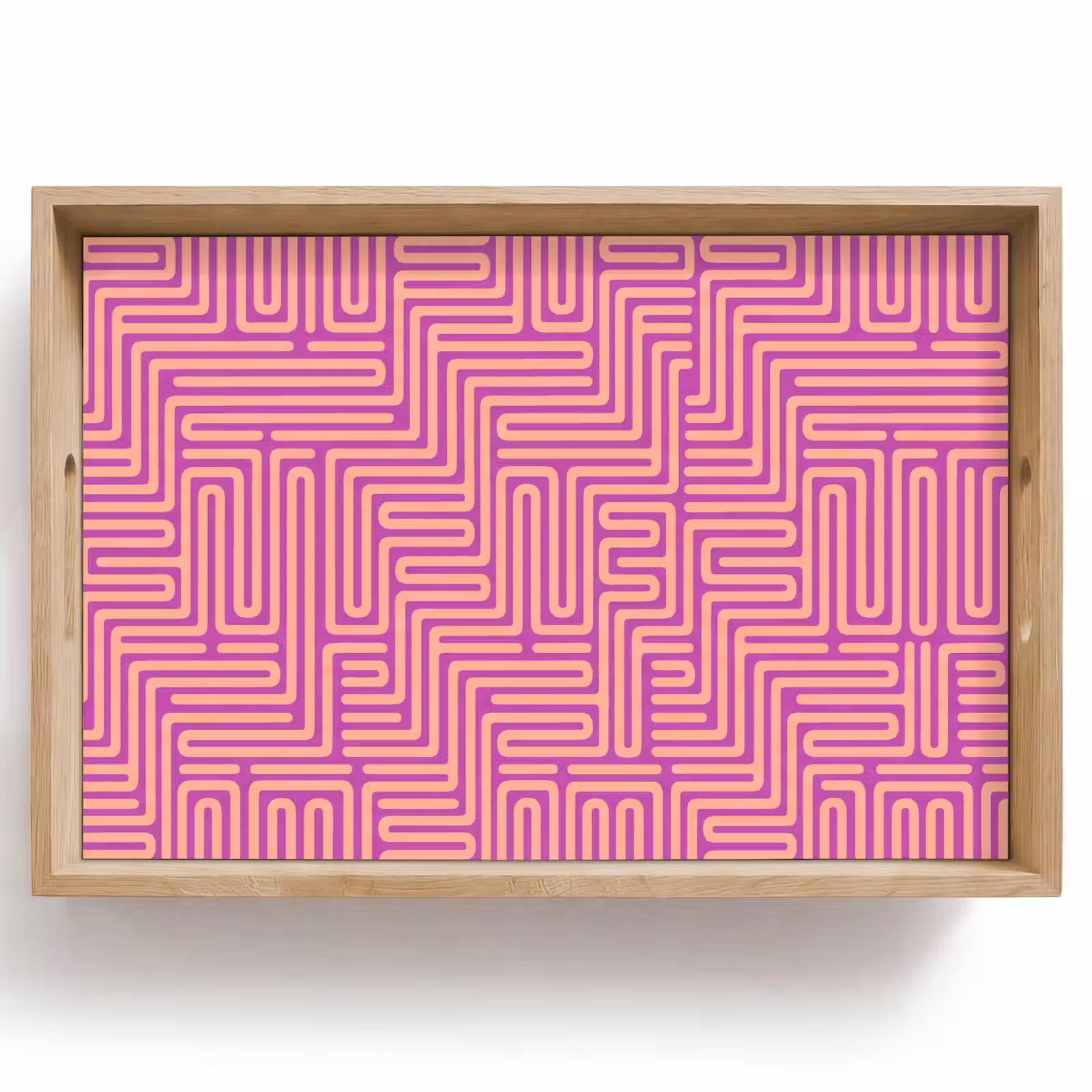 Dienblad - Patroon - Lijnen - Abstract - Modern - Paars — 1