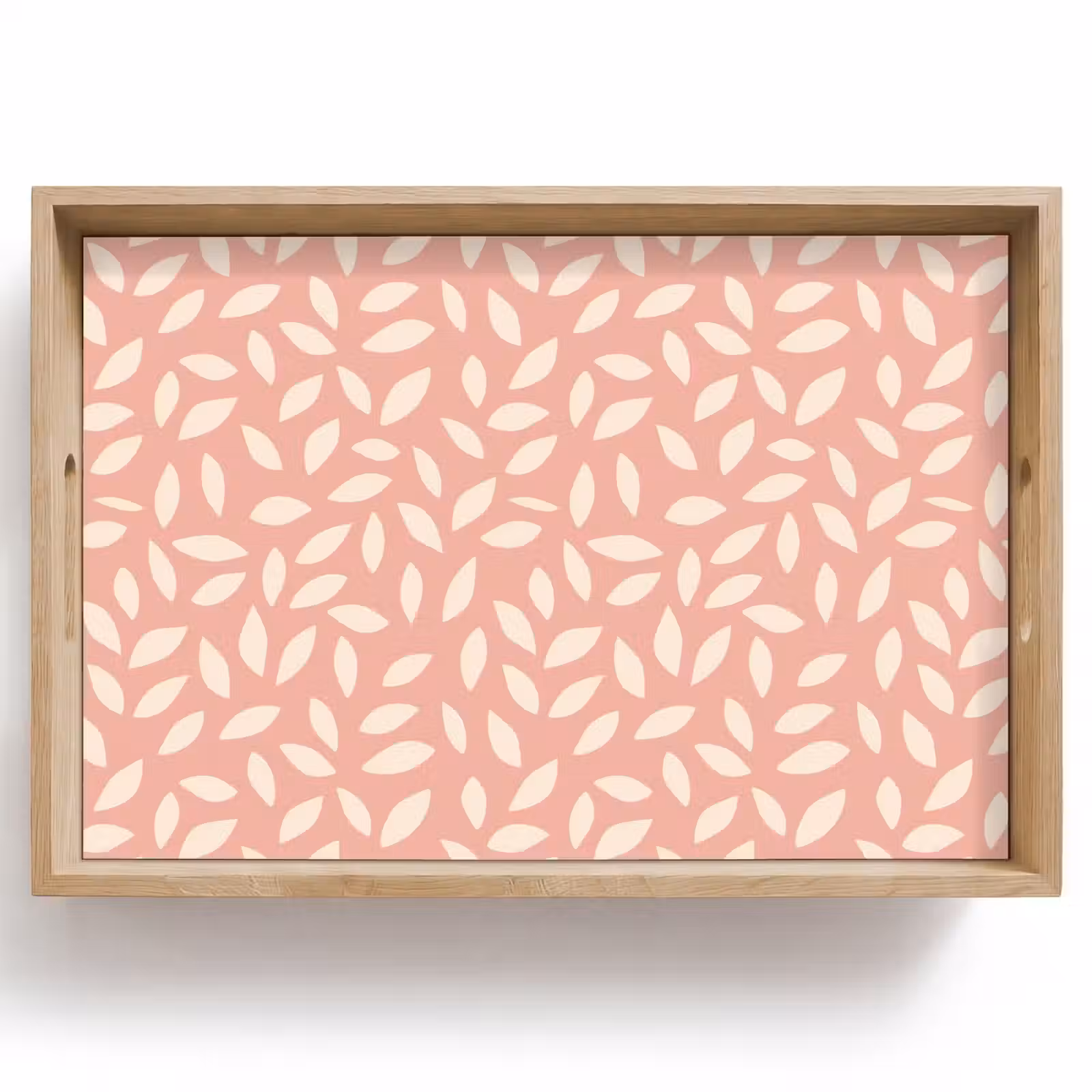 Dienblad - Roze - Bladeren - Speels - Patroon — 1