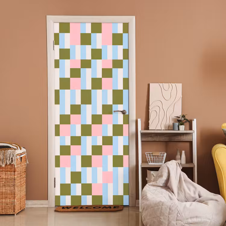 Deursticker - Patroon - Geometrisch - Abstract - Kleurrijk - Modern — 2