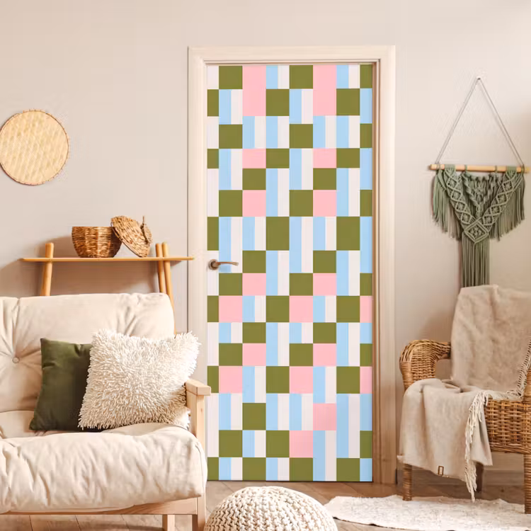 Deursticker - Patroon - Geometrisch - Abstract - Kleurrijk - Modern — 4