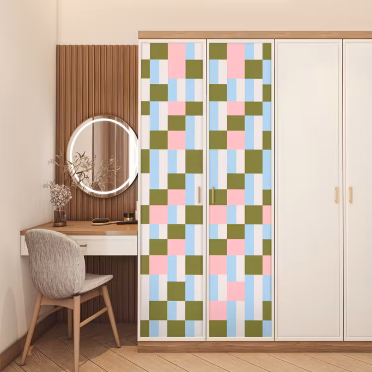 Deursticker - Patroon - Geometrisch - Abstract - Kleurrijk - Modern — 5