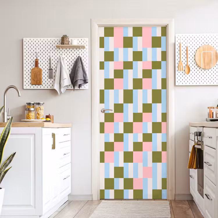 Deursticker - Patroon - Geometrisch - Abstract - Kleurrijk - Modern — 7