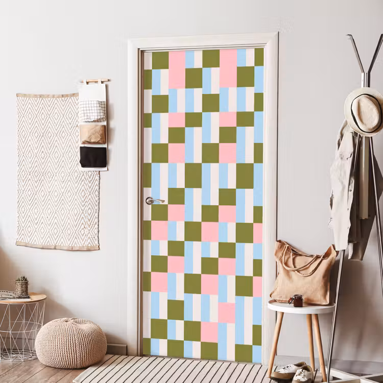 Deursticker - Patroon - Geometrisch - Abstract - Kleurrijk - Modern — 8