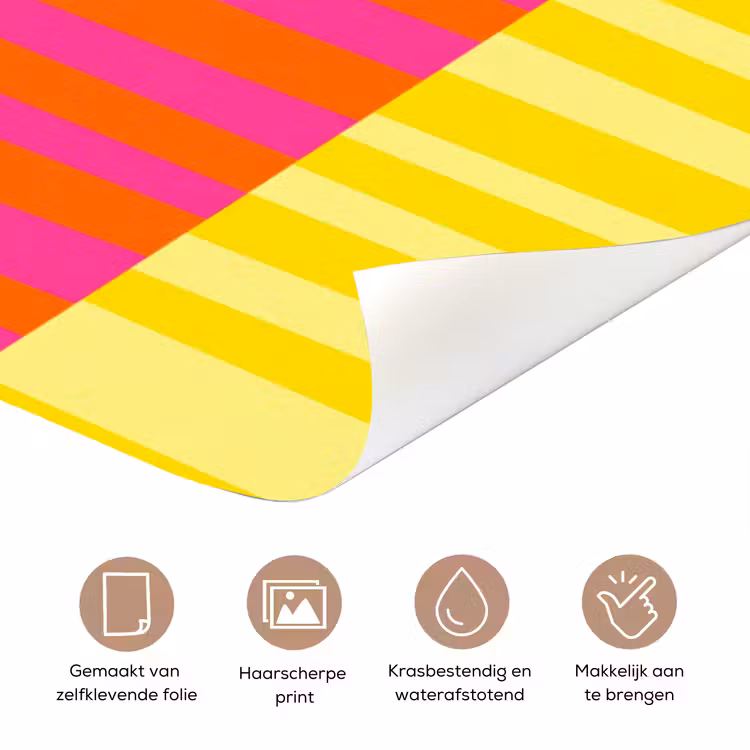 Deursticker - Patroon - Strepen - Abstract - Modern - Kleurrijk — 3