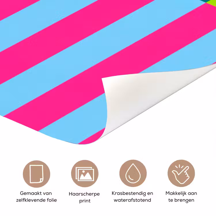 Deursticker - Patroon - Strepen - Modern - Abstract - Kleurrijk — 3