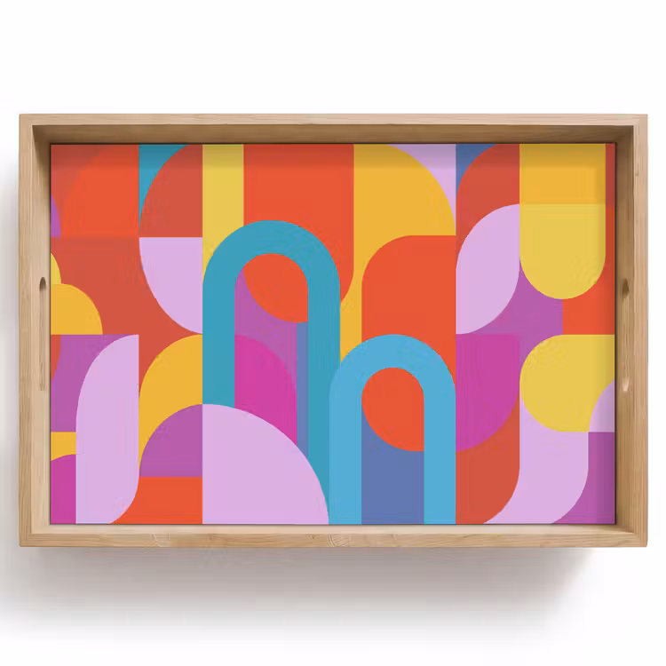 Dienblad - Abstract - Geometrie - Kleurrijk - Modern - Kunst — 1