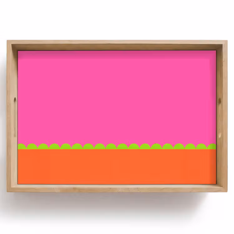 Dienblad - Abstract - Geometrisch - Kleurblokken - Roze - Oranje — 1