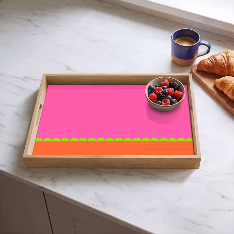 Dienblad - Abstract - Geometrisch - Kleurblokken - Roze - Oranje — 4