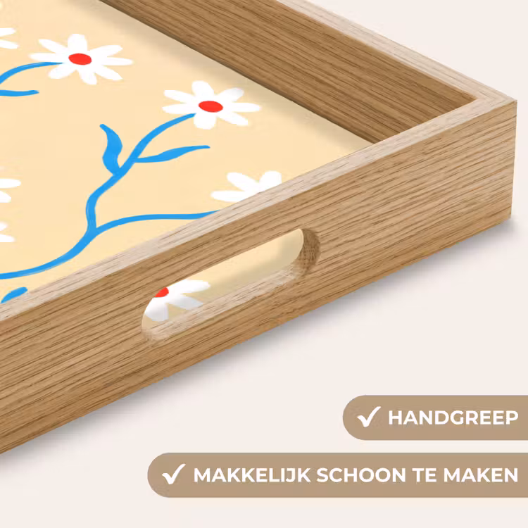 Dienblad - Dieren - Jachtluipaard - Bloemen - Modern - Geel — 5