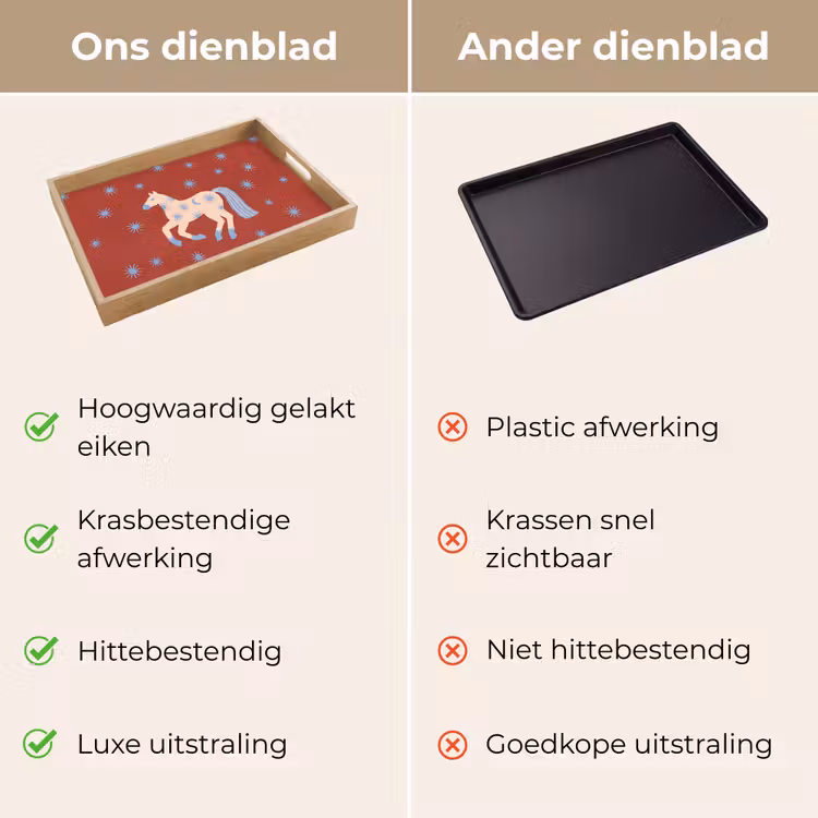 Dienblad - Dieren - Sterren - Maan - Abstract - Rood — 3
