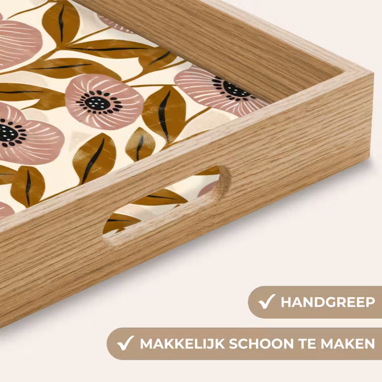 Dienblad - Dustyroze - Bloemen - Grafisch - Patroon — 5