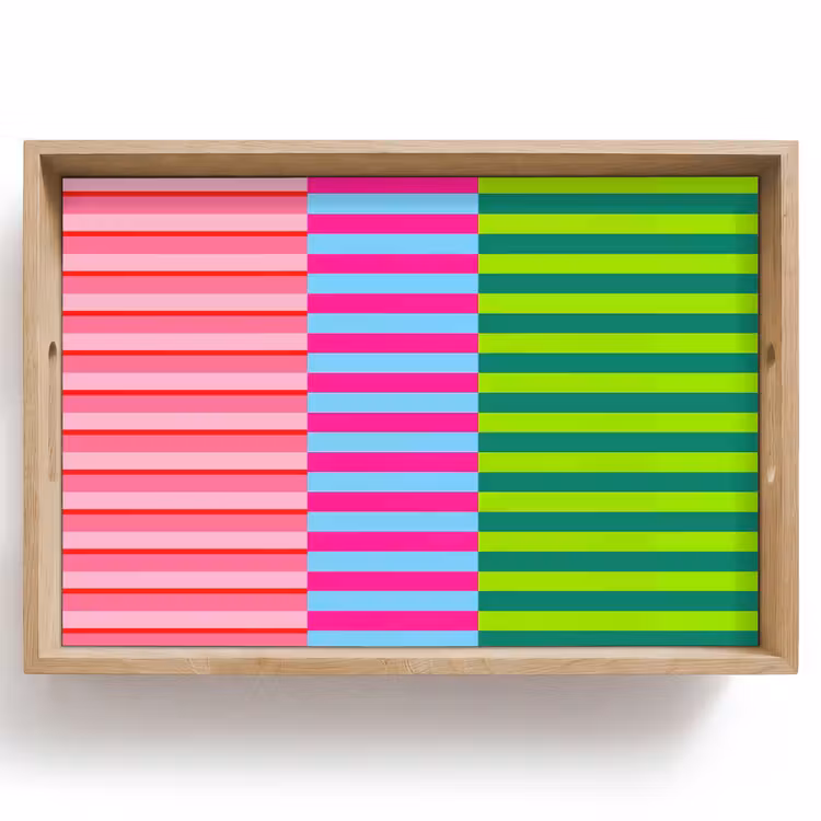 Dienblad - Patroon - Strepen - Modern - Abstract - Kleurrijk — 1
