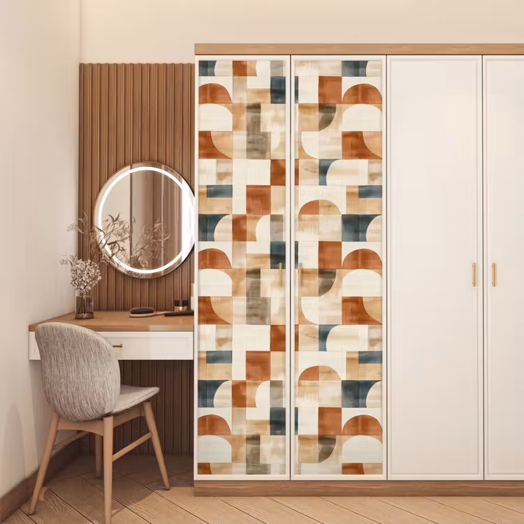 Deursticker - Terracotta - Geometrisch - Aquarel - Textuur — 5