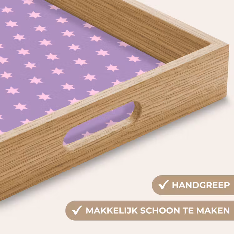 Dienblad - Paars - Roze - Sterren - Geometrisch - Patroon — 5