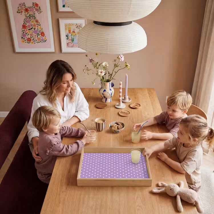 Dienblad - Paars - Roze - Sterren - Geometrisch - Patroon — 7