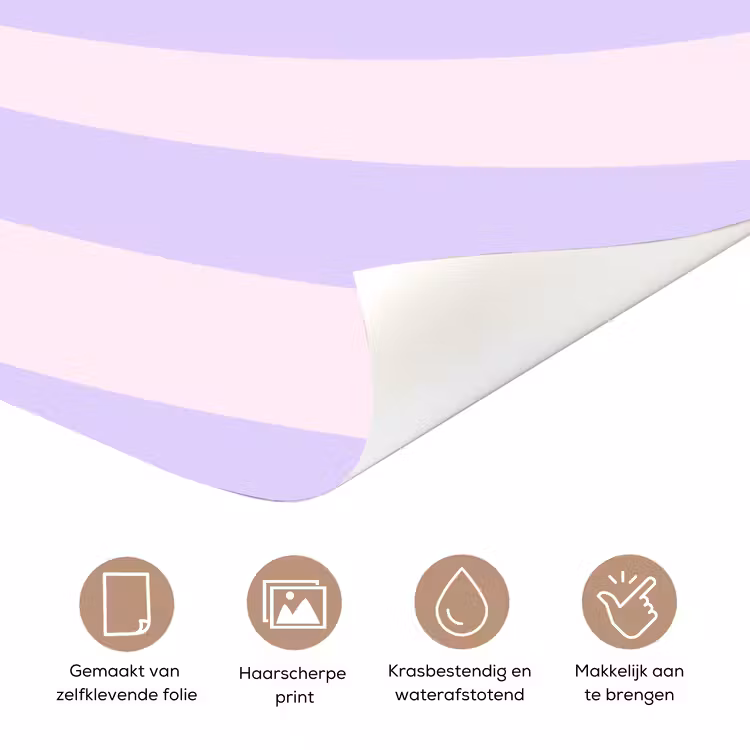 Deursticker - Patroon - Spiraal - Abstract - Modern - Paars-Roze — 3