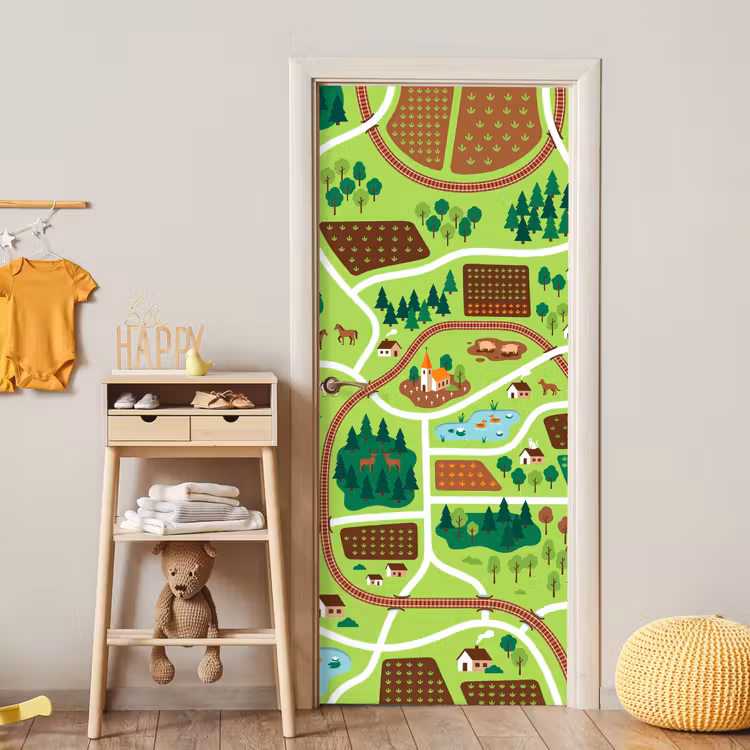 Deursticker - Platteland - Dieren - Illustratie — 6