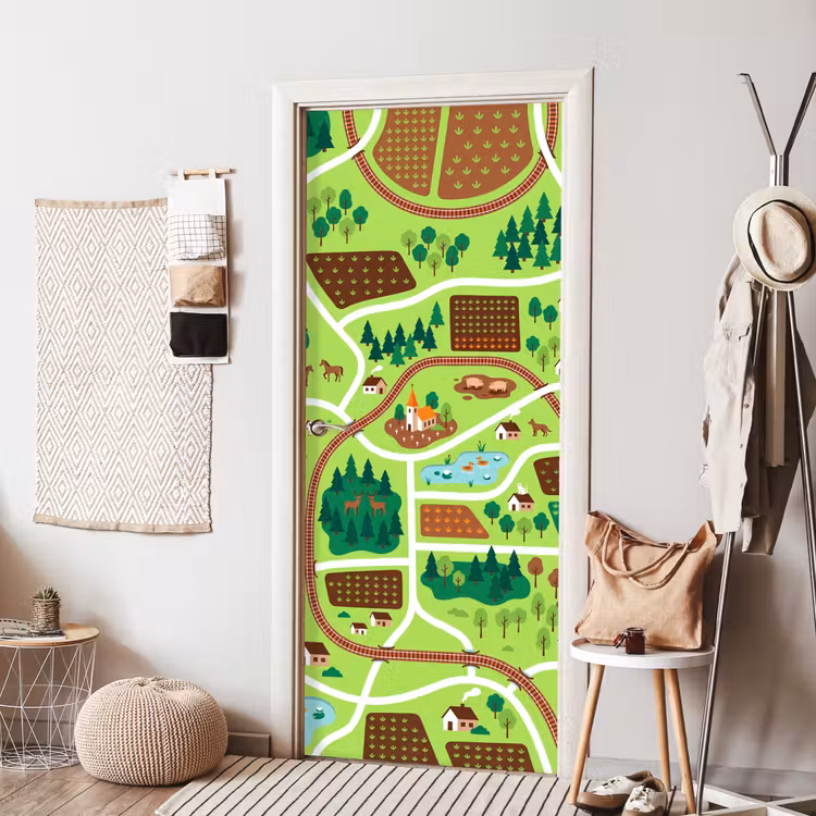 Deursticker - Platteland - Dieren - Illustratie — 8