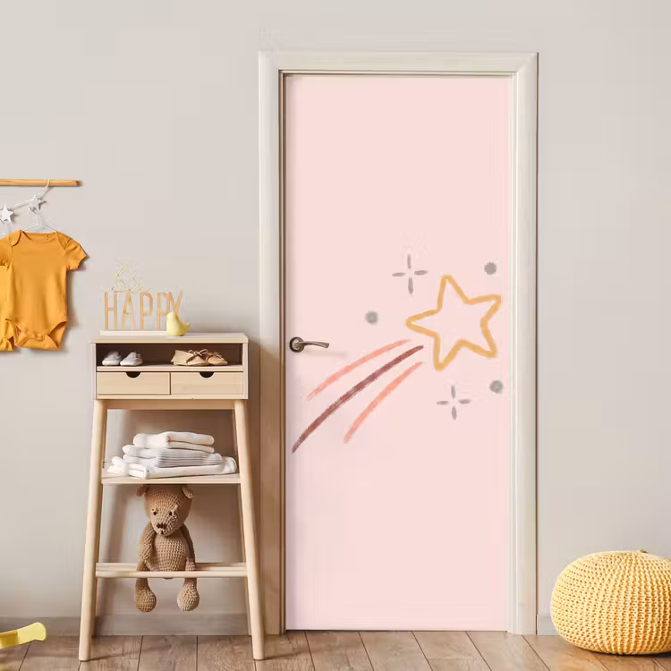 Deursticker - Ster - Vallend - Illustratie - Pastel — 6
