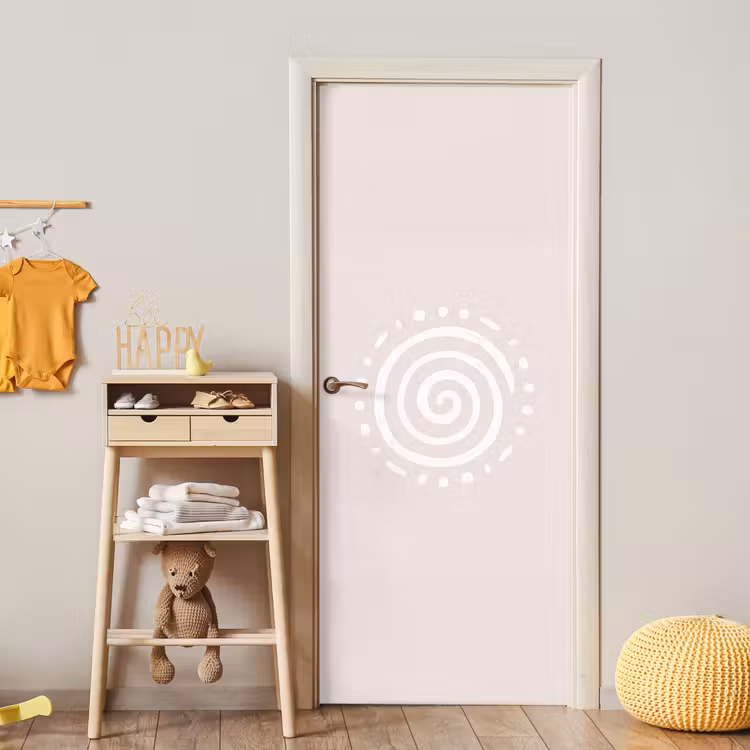 Deursticker - Symbool - Spiraal - Abstract - Minimalistisch - Beige — 6