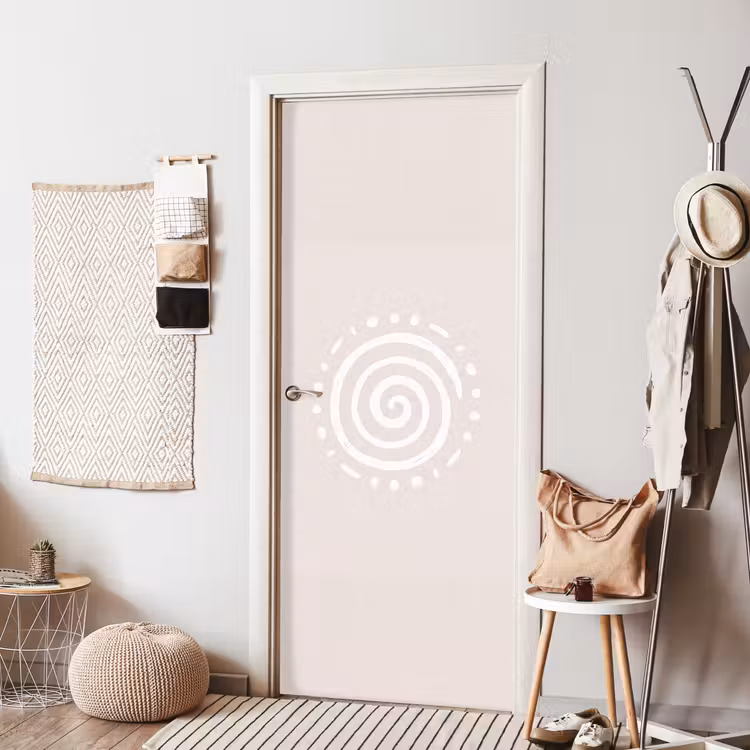 Deursticker - Symbool - Spiraal - Abstract - Minimalistisch - Beige — 8