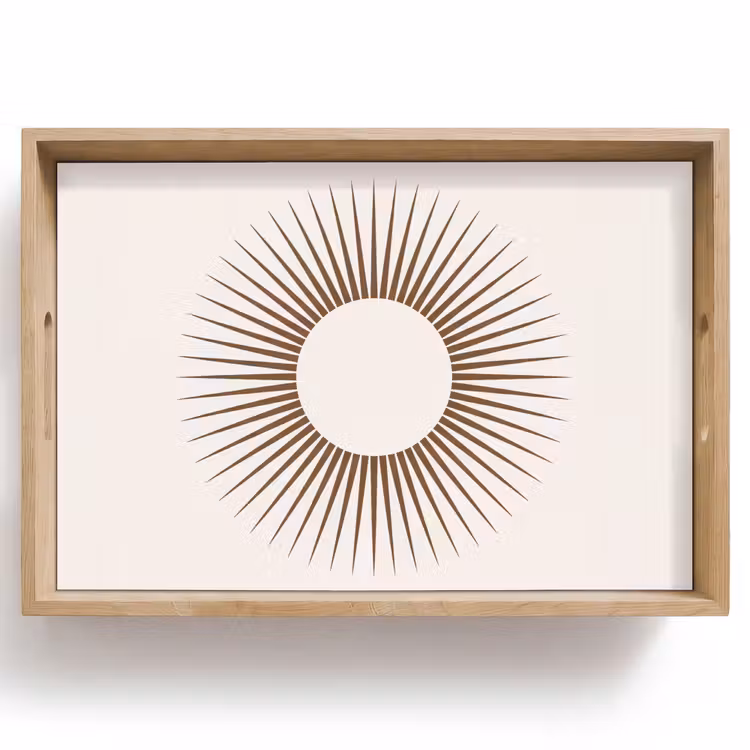 Dienblad - Abstract - Zon - Symbool - Modern - Beige — 1