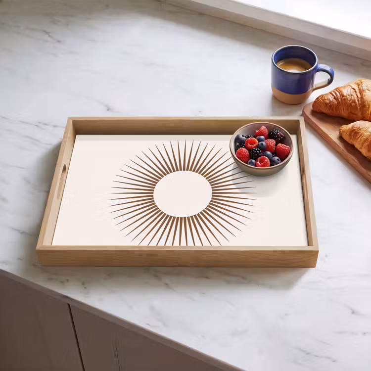 Dienblad - Abstract - Zon - Symbool - Modern - Beige — 4
