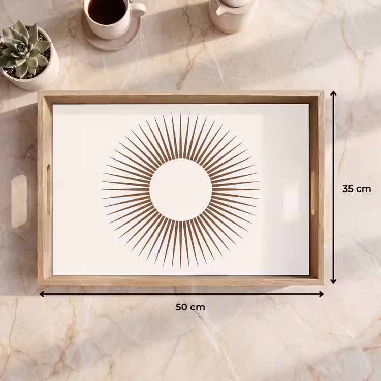 Dienblad - Abstract - Zon - Symbool - Modern - Beige — 9