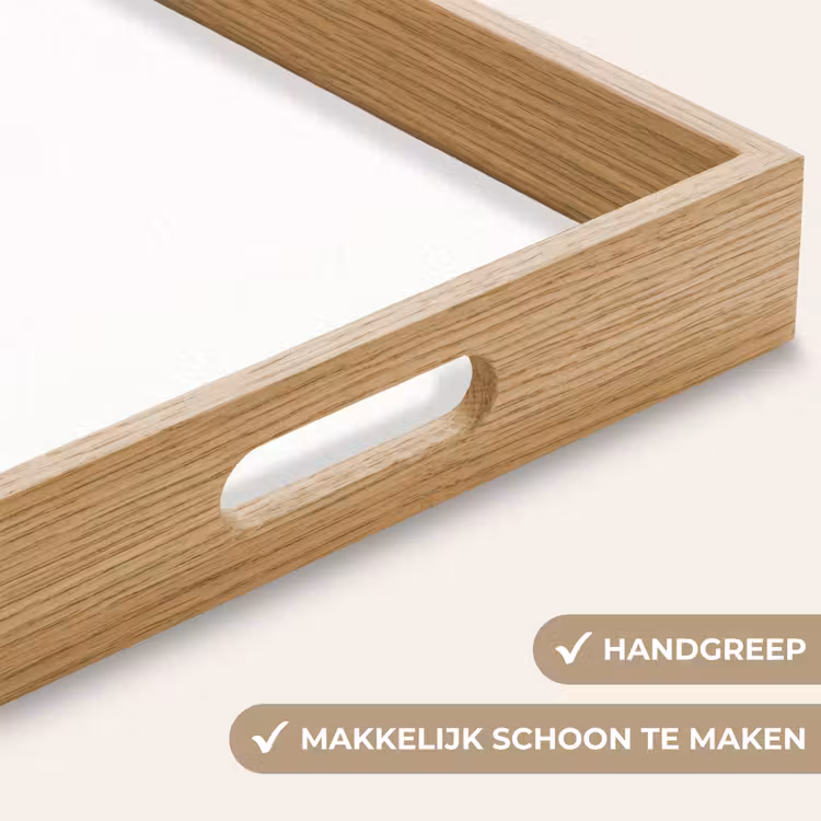 Dienblad - Krans - Bladeren - Natuur - Minimalistisch - Grijs — 5