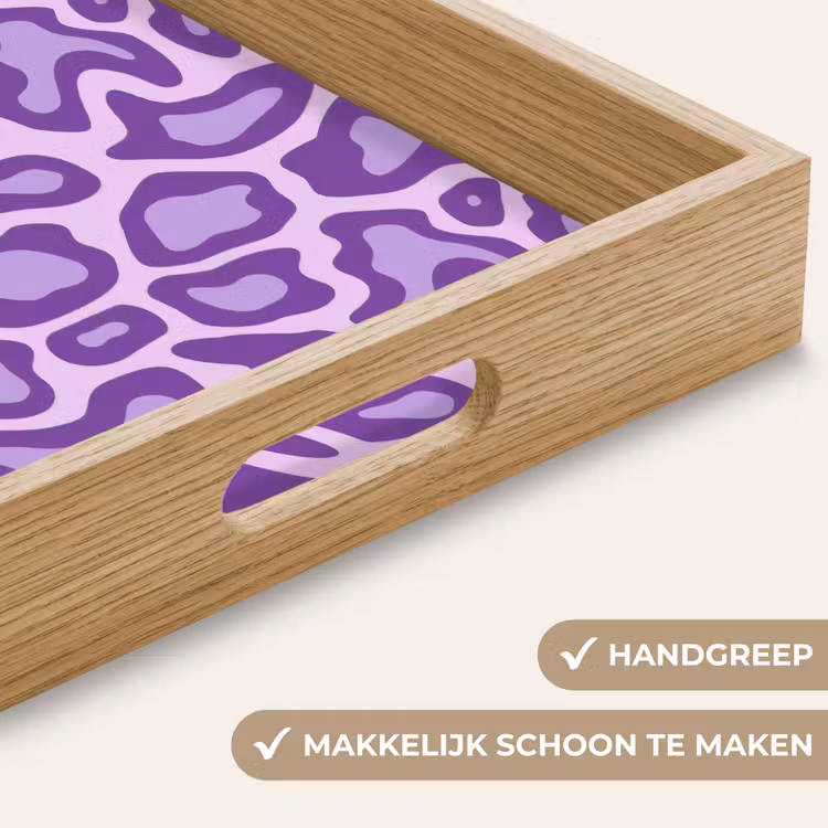 Dienblad - Paars - Abstract - Luipaard - Vlekken - Groovy - Patroon — 5