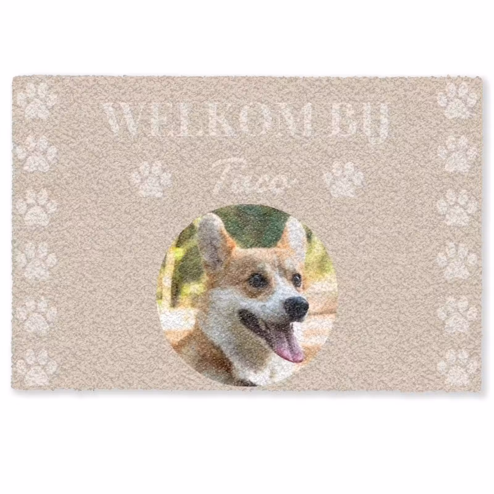 Personaliseerbare deurmat - Eigen - Foto - Rond - Pootjes — 1
