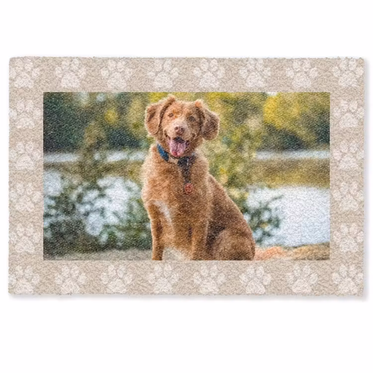 Personaliseerbare deurmat - Dierenpoot - Lijst — 1