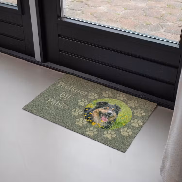 Personaliseerbare deurmat - Eigen - Foto - Rond - Pootjes - Rondom — 2
