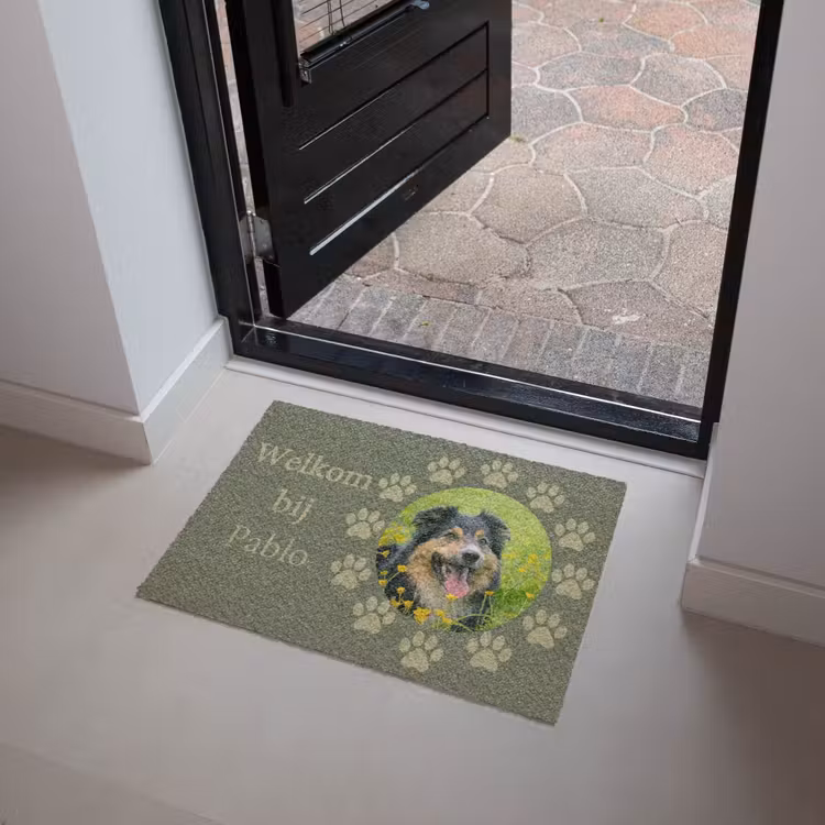 Personaliseerbare deurmat - Eigen - Foto - Rond - Pootjes - Rondom — 4