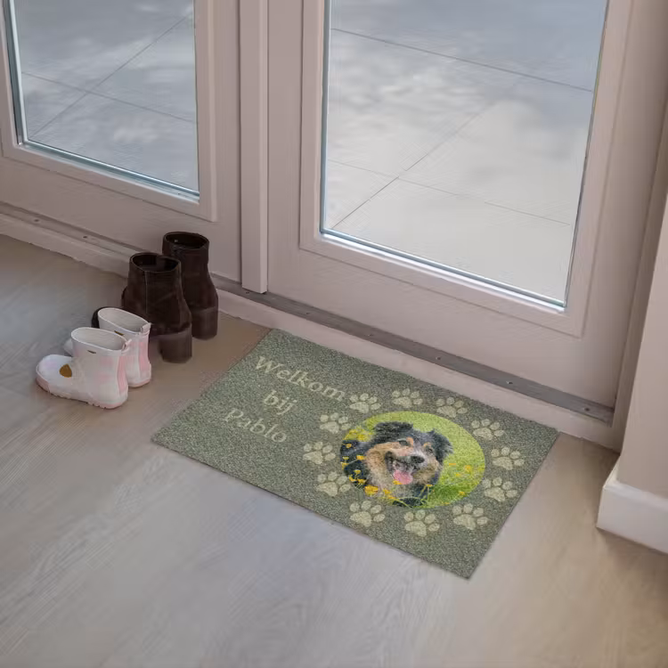 Personaliseerbare deurmat - Eigen - Foto - Rond - Pootjes - Rondom — 8